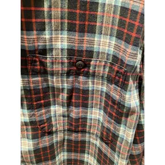 PATAGONIA Mens Sz Medium Plaid Button Down Long Sleeve Shirt Blue - Picture 3 of 9